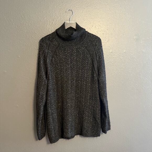 INC Mens Metallic Cable Knit Turtleneck Size XXL - Picture 4 of 6